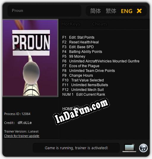 Proun: Cheats, Trainer +13 [dR.oLLe]