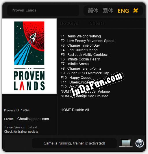 Proven Lands: Trainer +14 [v1.2]