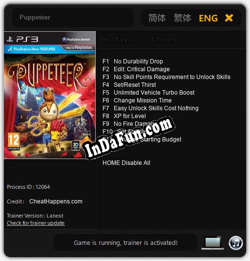 Puppeteer: TRAINER AND CHEATS (V1.0.49)