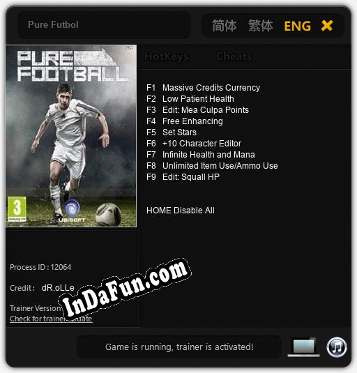 Pure Futbol: Trainer +9 [v1.3]