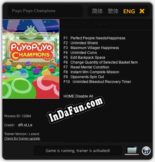 Puyo Puyo Champions: Cheats, Trainer +10 [dR.oLLe]