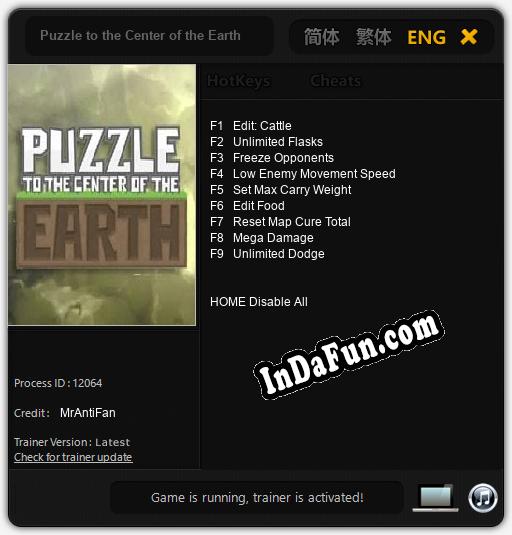 Puzzle to the Center of the Earth: TRAINER AND CHEATS (V1.0.13)
