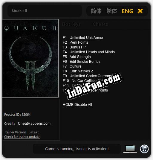 Quake II: Cheats, Trainer +12 [CheatHappens.com]