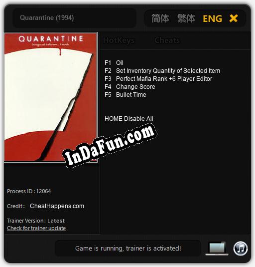 Quarantine (1994): Cheats, Trainer +5 [CheatHappens.com]