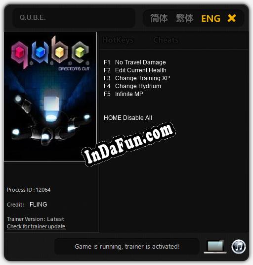 Q.U.B.E.: TRAINER AND CHEATS (V1.0.72)