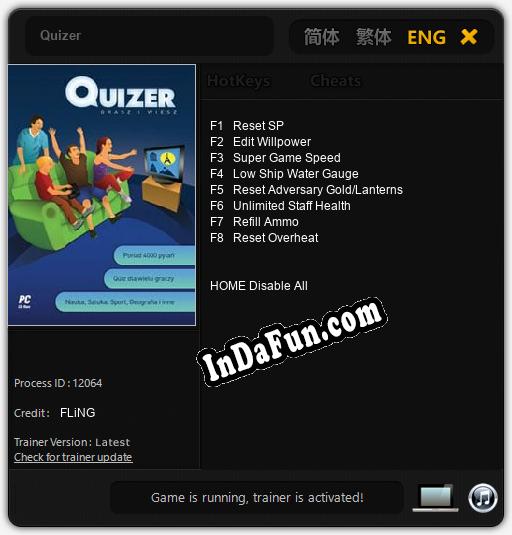 Quizer: Cheats, Trainer +8 [FLiNG]