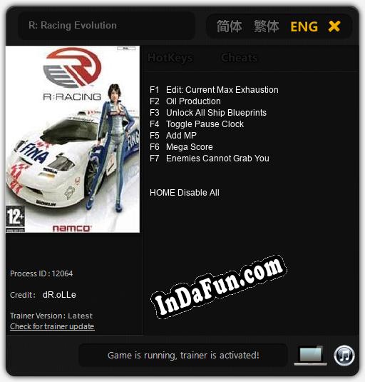 R: Racing Evolution: Cheats, Trainer +7 [dR.oLLe]