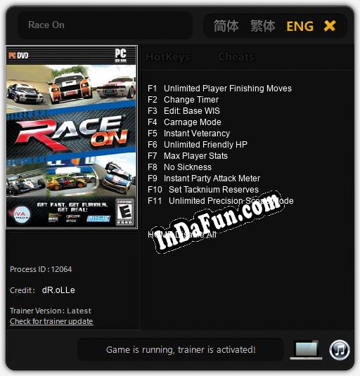 Race On: TRAINER AND CHEATS (V1.0.8)