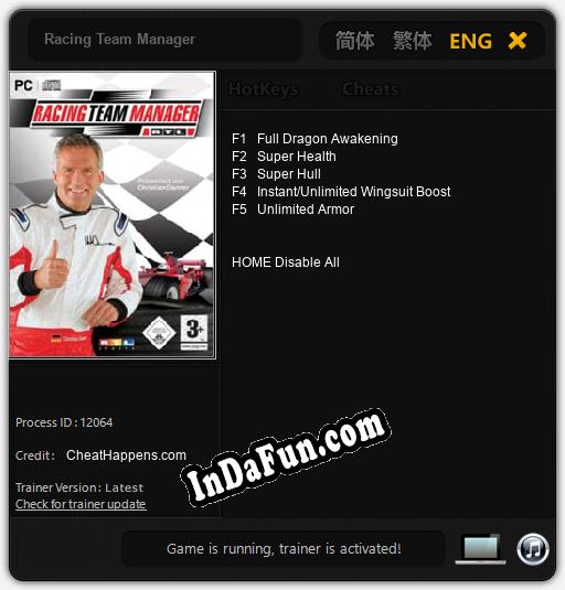 Racing Team Manager: Cheats, Trainer +5 [CheatHappens.com]