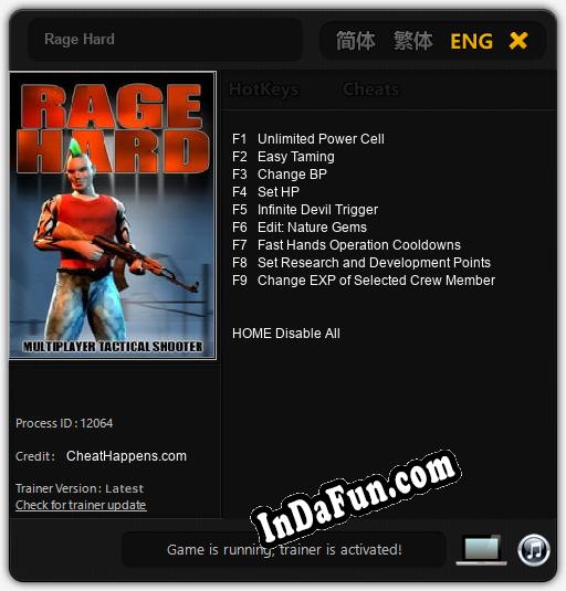 Rage Hard: Cheats, Trainer +9 [CheatHappens.com]