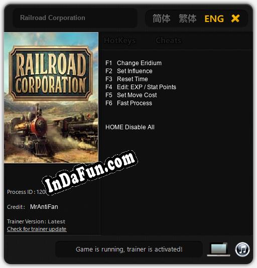 Railroad Corporation: Cheats, Trainer +6 [MrAntiFan]