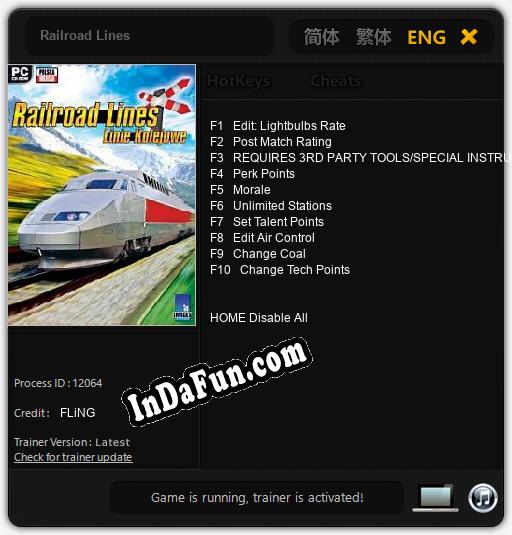 Railroad Lines: Cheats, Trainer +10 [FLiNG]