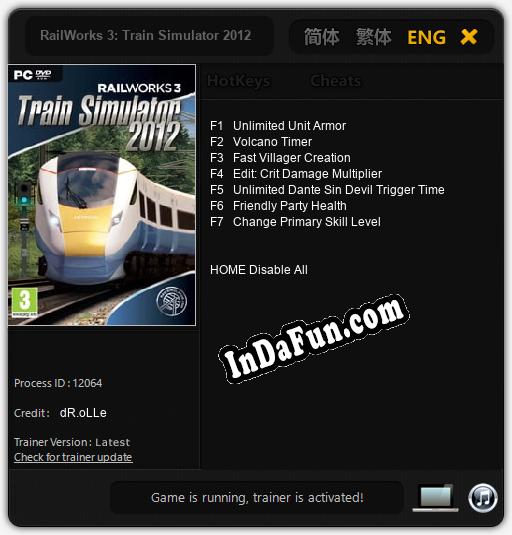 RailWorks 3: Train Simulator 2012: Trainer +7 [v1.5]