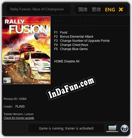 Rally Fusion: Race of Champions: Cheats, Trainer +5 [FLiNG]