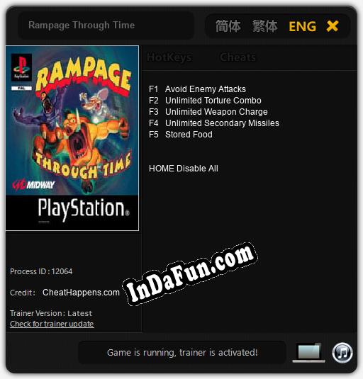 Rampage Through Time: TRAINER AND CHEATS (V1.0.54)