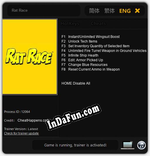 Rat Race: Cheats, Trainer +8 [CheatHappens.com]