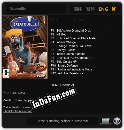 Ratatouille: Cheats, Trainer +12 [CheatHappens.com]