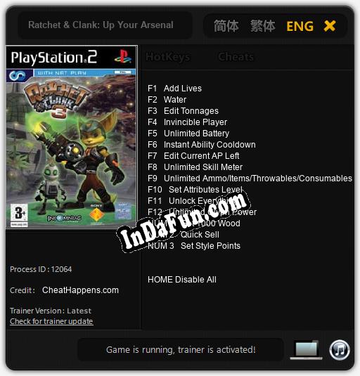Ratchet & Clank: Up Your Arsenal: TRAINER AND CHEATS (V1.0.6)