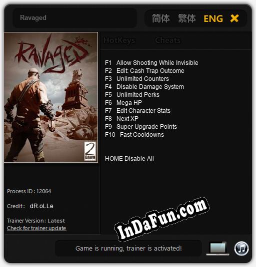 Ravaged: Cheats, Trainer +10 [dR.oLLe]