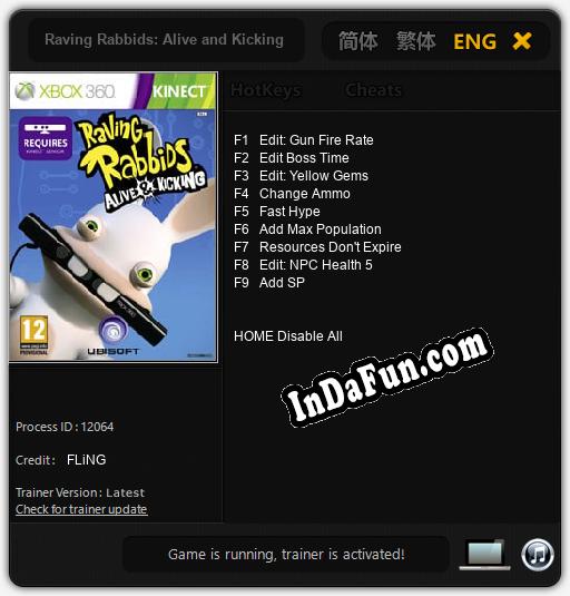 Raving Rabbids: Alive and Kicking: Cheats, Trainer +9 [FLiNG]