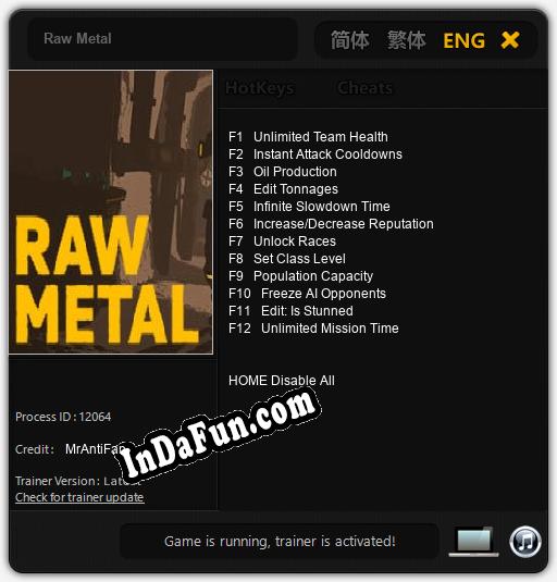 Trainer for Raw Metal [v1.0.1]