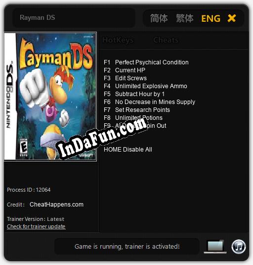 Rayman DS: Cheats, Trainer +9 [CheatHappens.com]