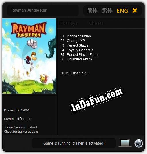 Rayman Jungle Run: Cheats, Trainer +6 [dR.oLLe]