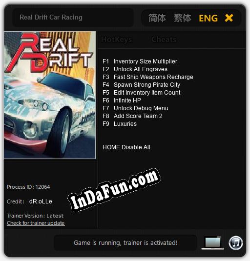 Real Drift Car Racing: Cheats, Trainer +9 [dR.oLLe]