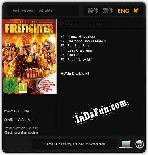 Real Heroes: Firefighter: TRAINER AND CHEATS (V1.0.9)