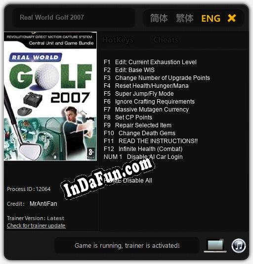 Real World Golf 2007: Cheats, Trainer +13 [MrAntiFan]