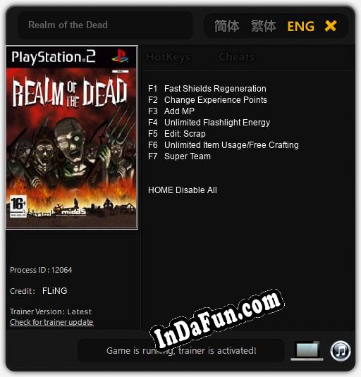 Trainer for Realm of the Dead [v1.0.4]
