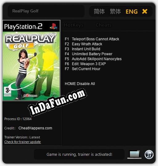 RealPlay Golf: Cheats, Trainer +7 [CheatHappens.com]