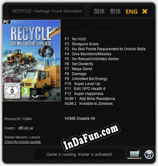 RECYCLE: Garbage Truck Simulator: Trainer +14 [v1.1]