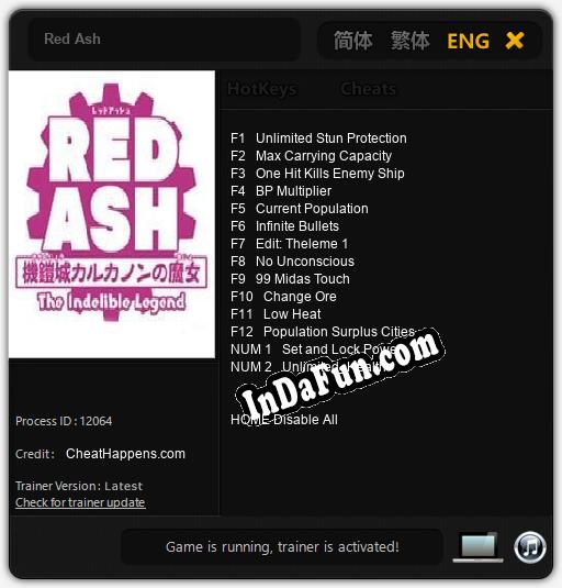 Red Ash: Trainer +14 [v1.4]