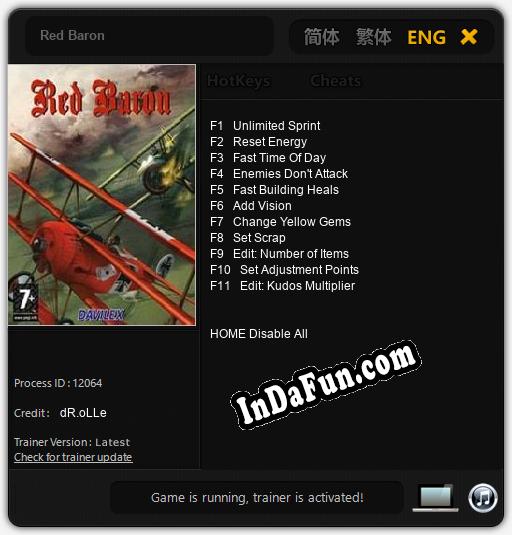 Red Baron: Cheats, Trainer +11 [dR.oLLe]