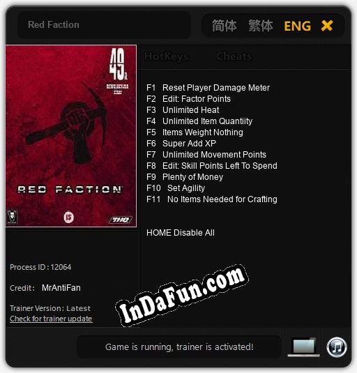 Red Faction: Trainer +11 [v1.8]