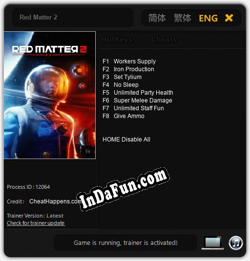 Trainer for Red Matter 2 [v1.0.6]