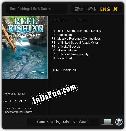 Reel Fishing: Life & Nature: Cheats, Trainer +8 [dR.oLLe]