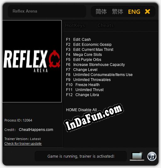 Reflex Arena: Cheats, Trainer +12 [CheatHappens.com]