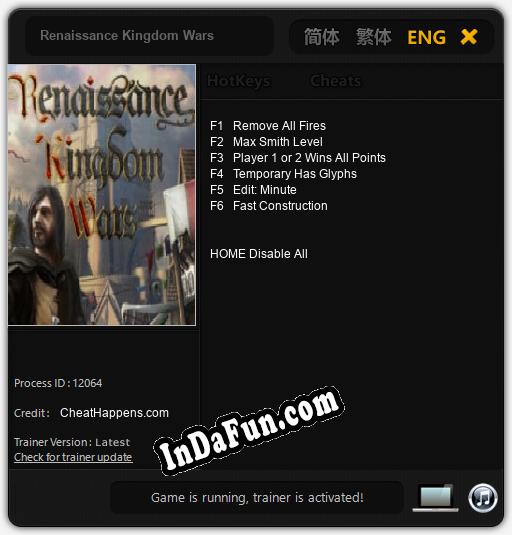 Renaissance Kingdom Wars: TRAINER AND CHEATS (V1.0.85)