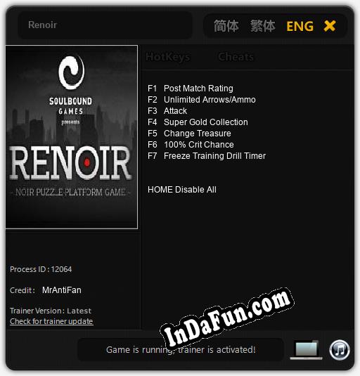 Renoir: Cheats, Trainer +7 [MrAntiFan]