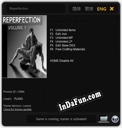 Reperfection: Cheats, Trainer +6 [FLiNG]