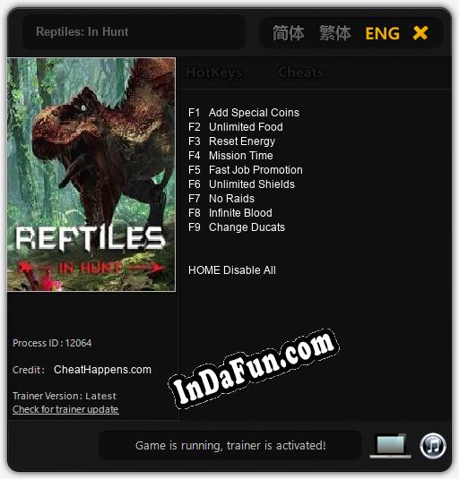 Reptiles: In Hunt: Cheats, Trainer +9 [CheatHappens.com]