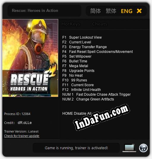 Rescue: Heroes in Action: Trainer +14 [v1.6]