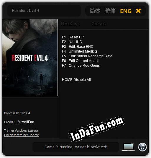 Resident Evil 4: Cheats, Trainer +7 [MrAntiFan]