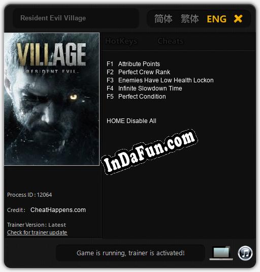 Trainer for Resident Evil Village [v1.0.4]