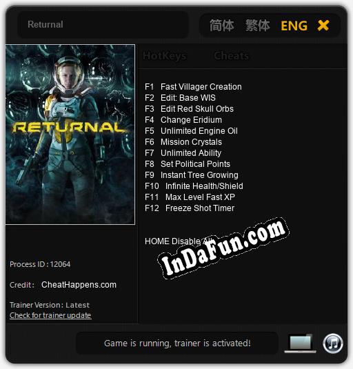 Returnal: TRAINER AND CHEATS (V1.0.86)