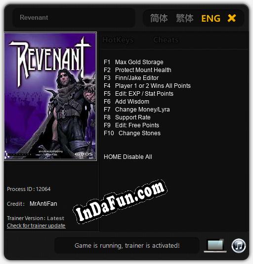 Trainer for Revenant [v1.0.9]