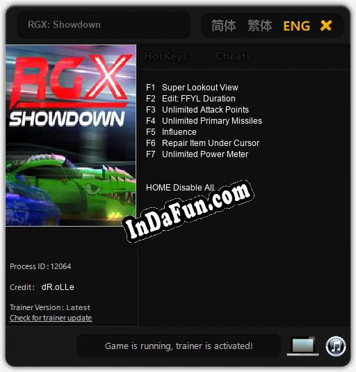 RGX: Showdown: Trainer +7 [v1.6]