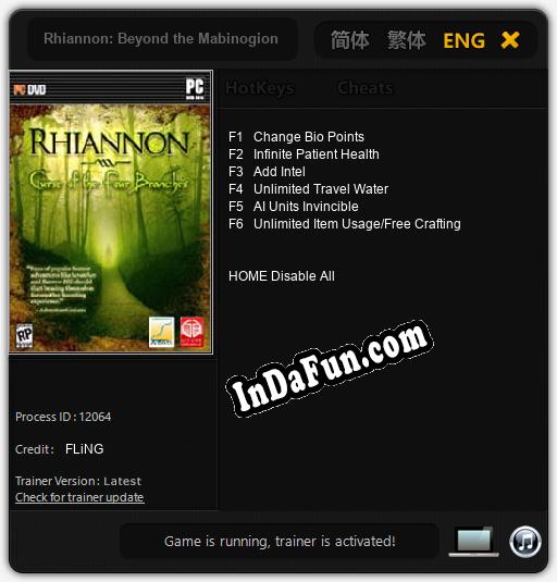 Rhiannon: Beyond the Mabinogion: TRAINER AND CHEATS (V1.0.83)